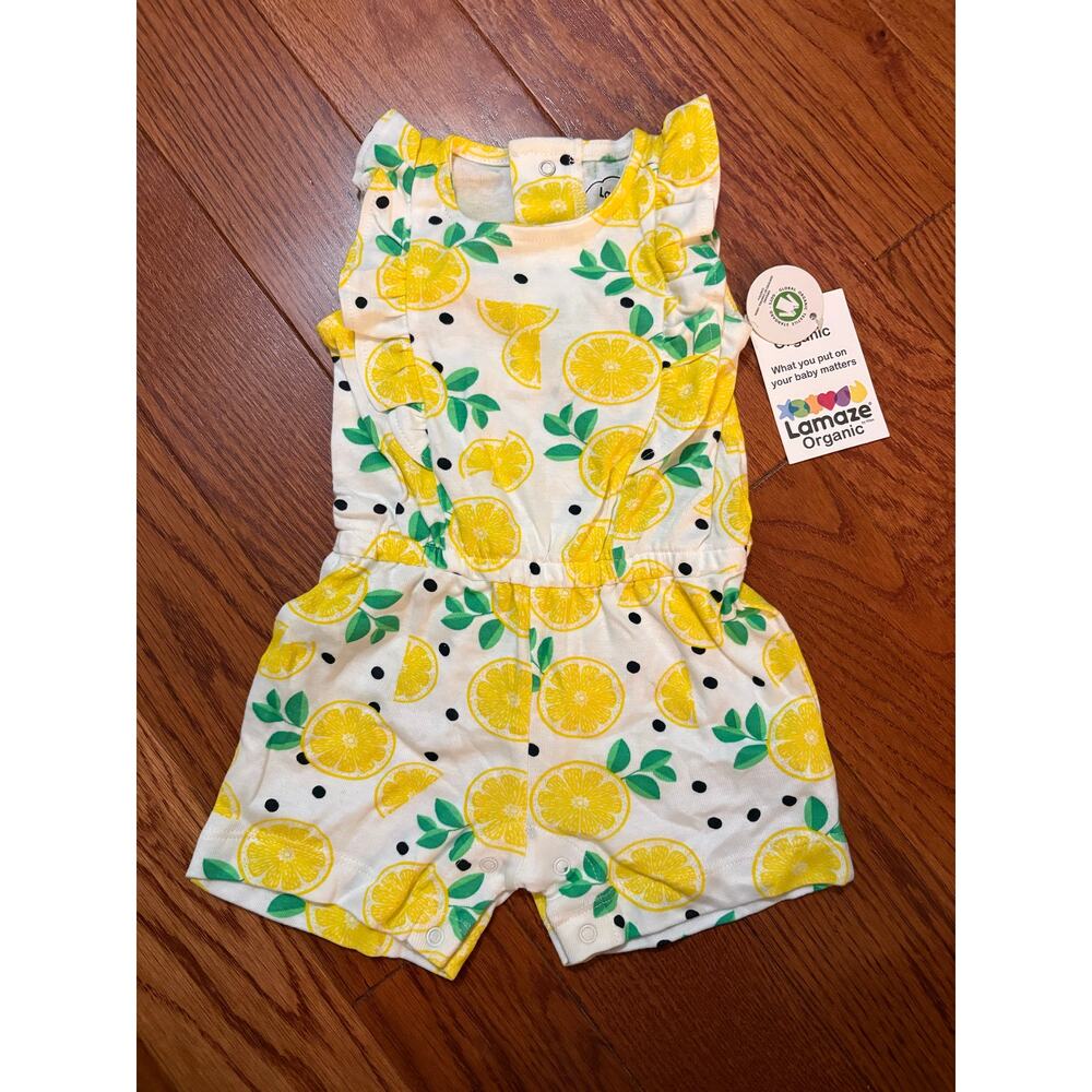 NEW Lamaze Organic Cotton Romper Lemon Baby 3 month